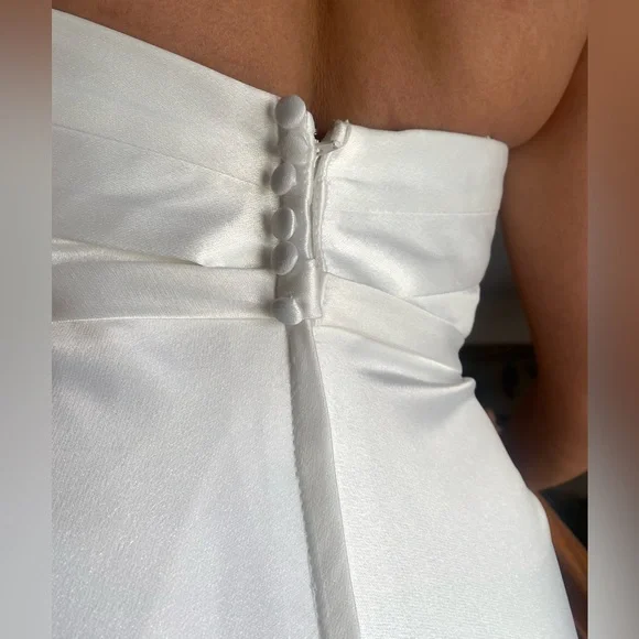 SOLD Lulu’s Satin Wedding Gown - Picture 8 of 10